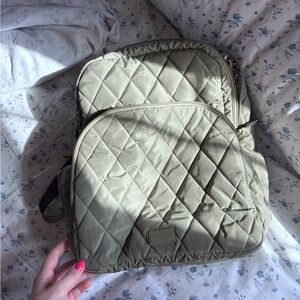 Olive green Vera Bradley medium sized backpack